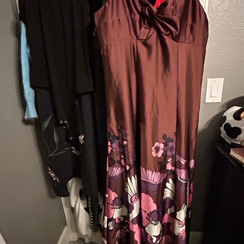 Express Brown Pink Maxi Sundress Sleeveless - Picture 4 of 4